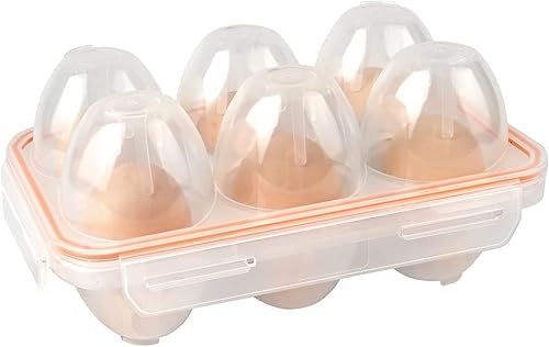 Soportes para huevos de 6 rejillas, cartones de huevos para refrigerador, contenedor de almacenamiento de huevos, bandejas duraderas a prueba de