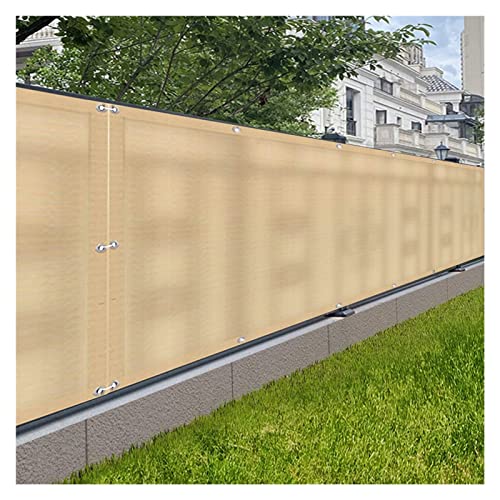 Valla beige de 1,2 x 12 m de polietileno de alta densidad para valla de malla para patio trasero al aire libre, patio, pared de paddock, altura de 1,2 m, incluye ojales y bridas