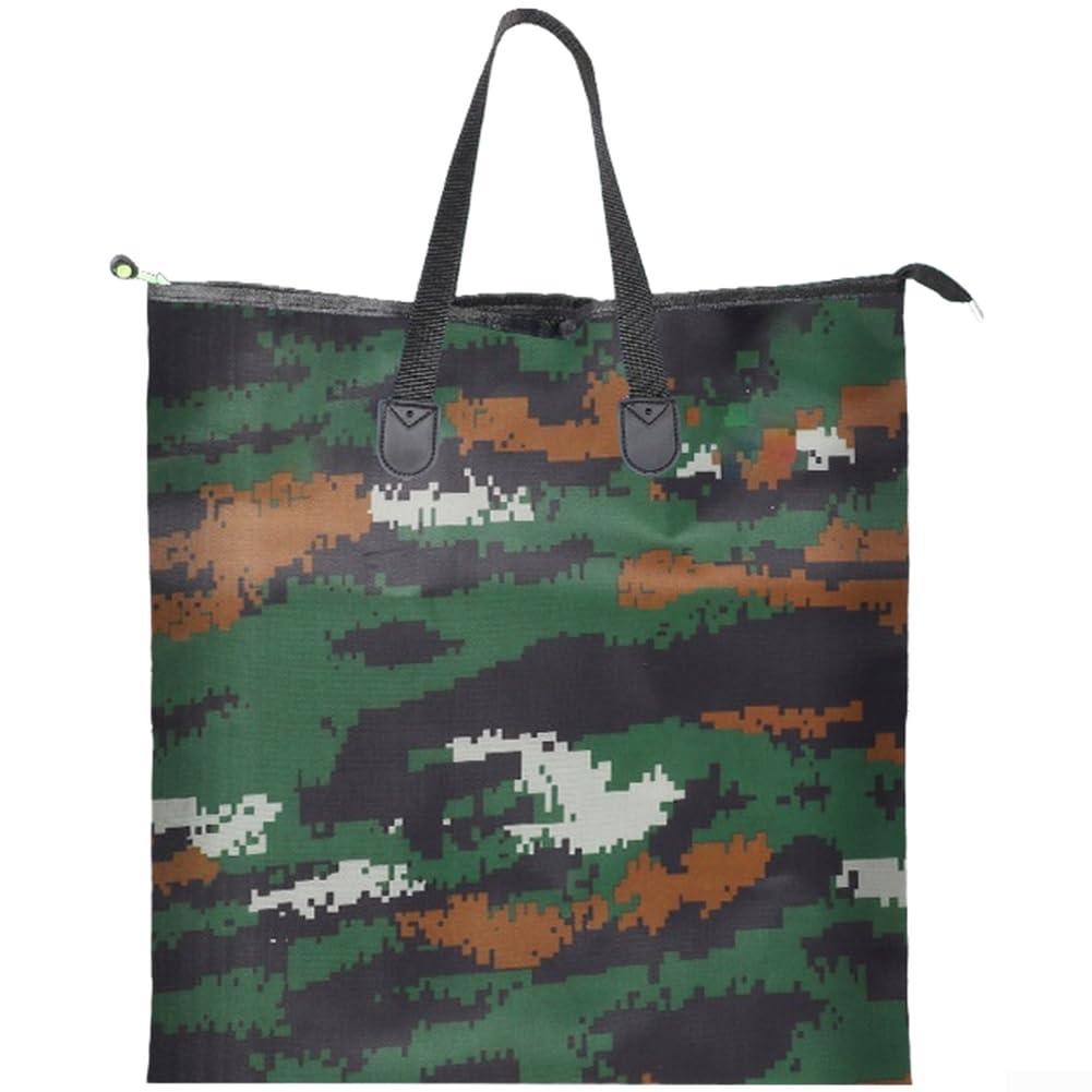 Waterproof Oxford Cloth Foldable Bag for Fishing Gear Designed to Accommodate Fish Keepnets Floats Leaders and Other Common Fishing Supplies (M-Multicolor)