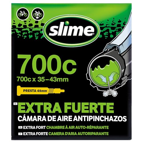 Slime 30102 Slime Camera D'aria Per Bici Con Sigillante Antiforatura, Autosigillante, Prevenire E Riparare, Valvola Presta, 700C X 35-43-image