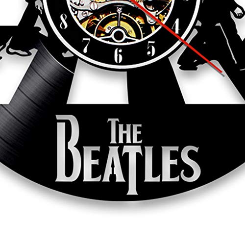LittleNUM Vinyle Horloge Murale Horloge Murale Creative Mur de Horloge Beatles Horloge Murale Muet Famille Décoration… - Les Beatles, Paul McCartney, John Lennon, RIngo Starr, George Harrison LittleNUM Vinyle Horloge Murale Horloge Murale Creative Mur de Horloge Beatles Horloge Murale Muet Famille Décoration… – Image 3