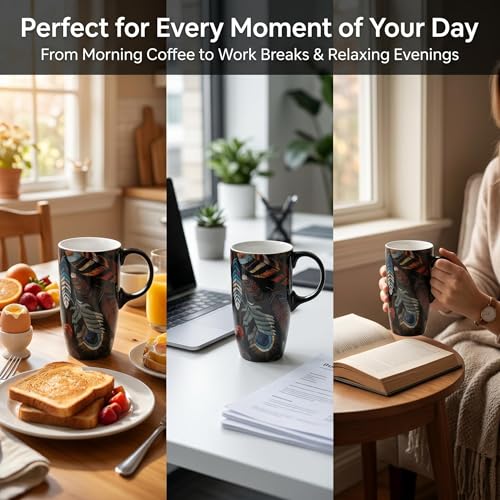 Taza de cerámica de viaje con tapa 17oz Topadorn miniatura 3