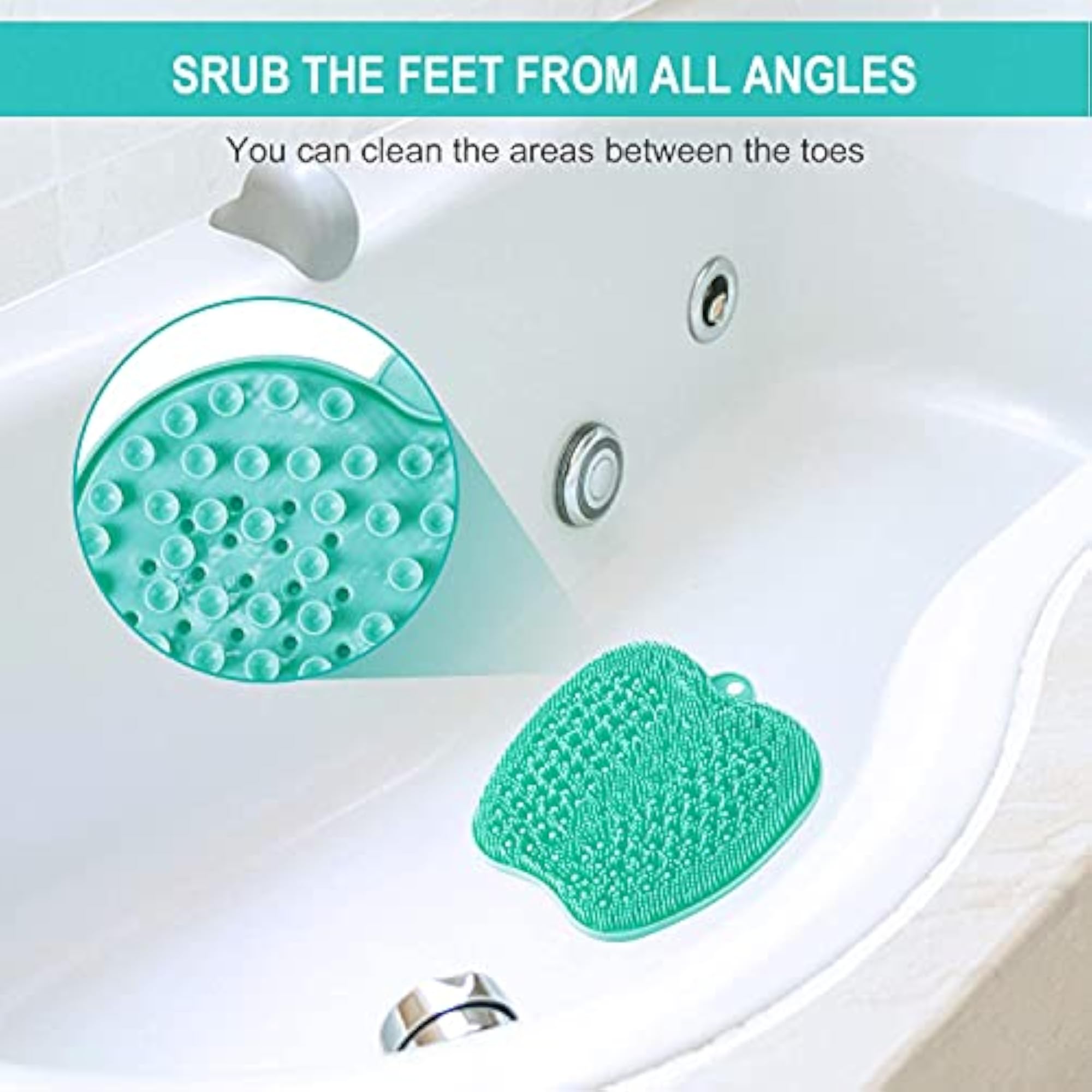 Shower Foot Scrubber Massager Cleaner for Shower Floor