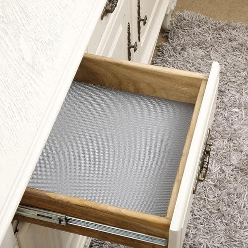 Image of DEVER Home Anti-Slip EVA Mat for Kitchen & Fridge | 5 Meter Kitchen Shelf Liner Roll for Drawers,Cupboards & Wardrobe | Easy-Clean PVC /EVA Protector Sheet,Diamond Texture Metallic Grey (500 cm x 45cm)