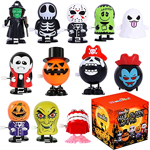 Max Fun 12Pcs Halloween Wind Up Toys Assortment Halloween Toys for Kids Halloween Party Favors Goody Bag Filler Treat Bag Stuffers Halloween Treats Prizes
