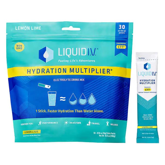 Product image of Liquid I.V. Hydration Lemon Lime Electrolyte Powder Drink Mix, 28 Count