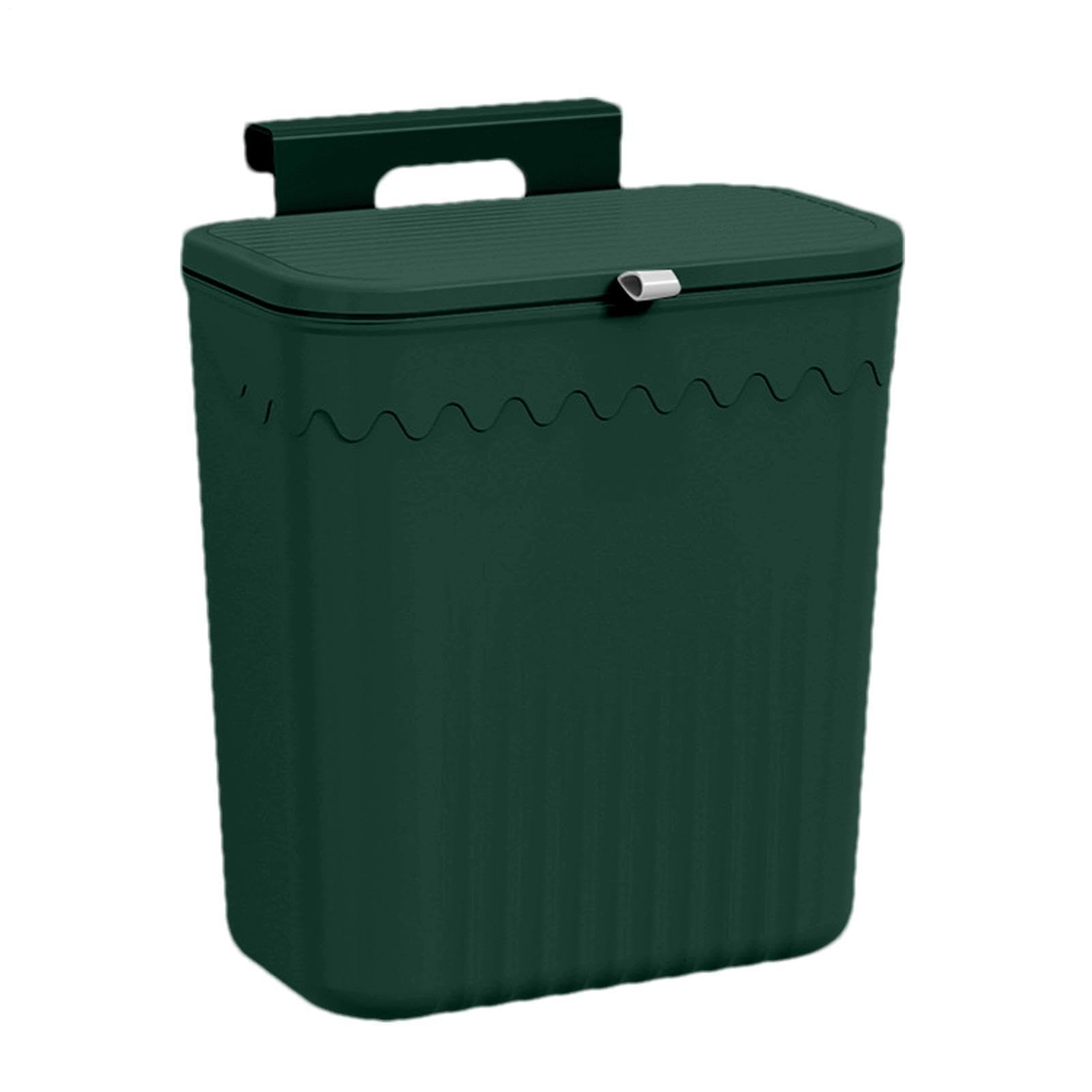 Da appendere a parete - 27 x 13 x 29 cm PP appeso | Pattumiera ermetica | per rifiuti alimentari, pattumiera senza fori per il bagno, doppio coperchio pieghevole scorrevole aperto Piano di lavoro