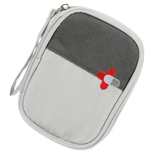HEATSHAKING Bolsa de Primeros Auxilios Portátil Pequeña de Oxford Resistente al Agua con Cremallera para Viaje y Senderismo Neceser Organizador Ligero para Medicamentos y Suministros de