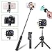 Produktbild BWei Selfie Stick, Bluetooth Selfie Stick Stativ, 3 in 1 Erweiterbar Mini Pocket Selfie Stangen für iPhone, Kamera, Samsung Galaxy, Huawei HTC Xiaomi Gopro
