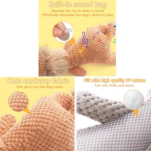 Juguete Mordible y Sonoro Elefante de Peluche para Perro miniatura 4