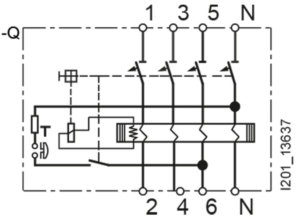 SIEMENS - Disjoncteur différentiel, 4 Pôles, TYPE A, 63 A, 30 mA
