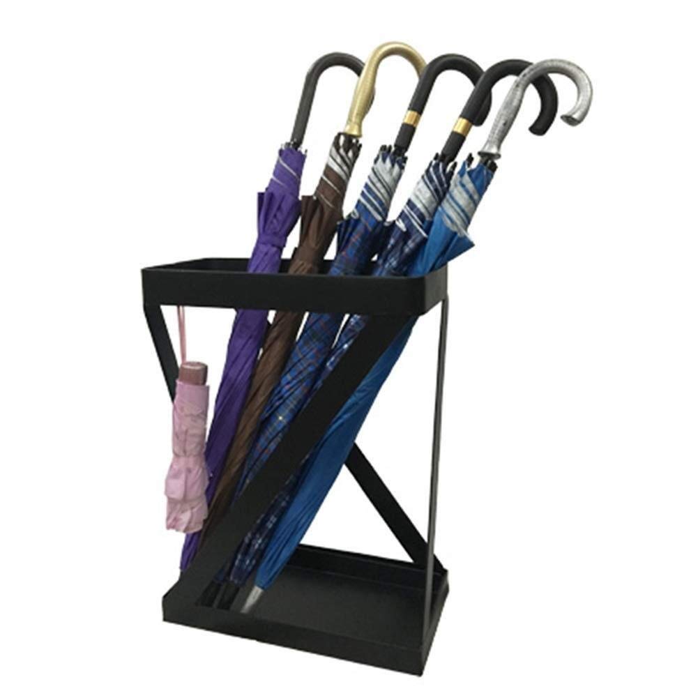 Porte-parapluie en métal – Rangement autonome pour cannes de marche, support d'entrée pour parapluies pliants longs et courts, design durable et élégant