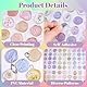 URROMA Wachs Siegel Aufkleber, 108 PCS Transparent Acryl Candy Farbe Farbverlauf Umschlag Selbstklebend für Hochzeit Baby Dusche Geburtstag