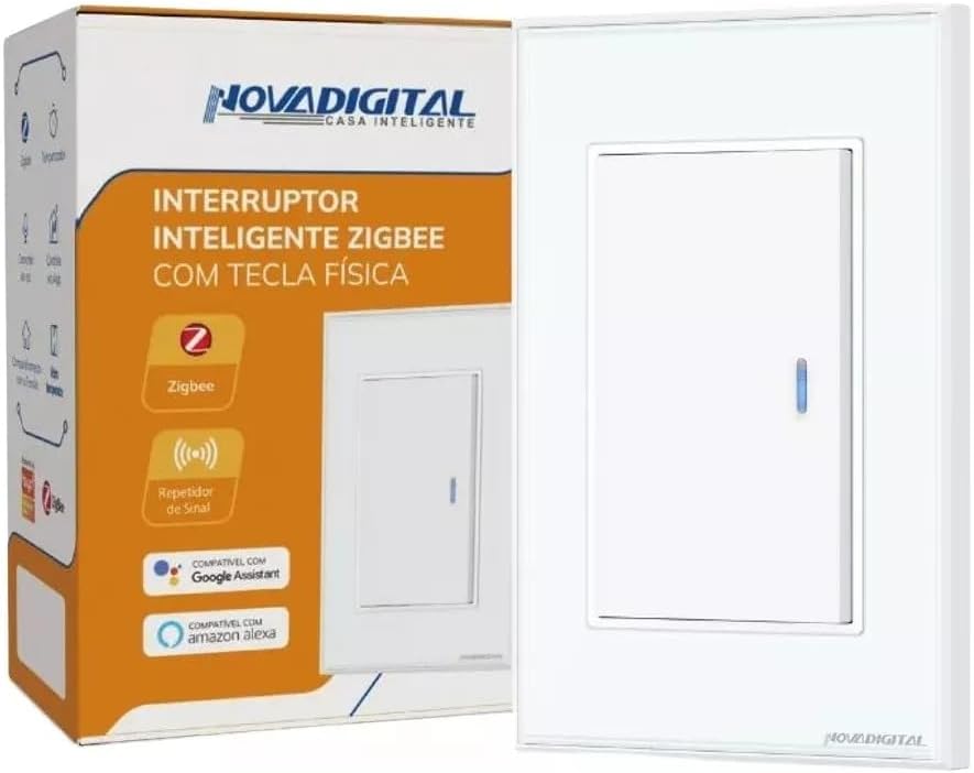 Interruptor Inteligente Zigbee 1 Botão Físico Novadigital Tuya Sm...