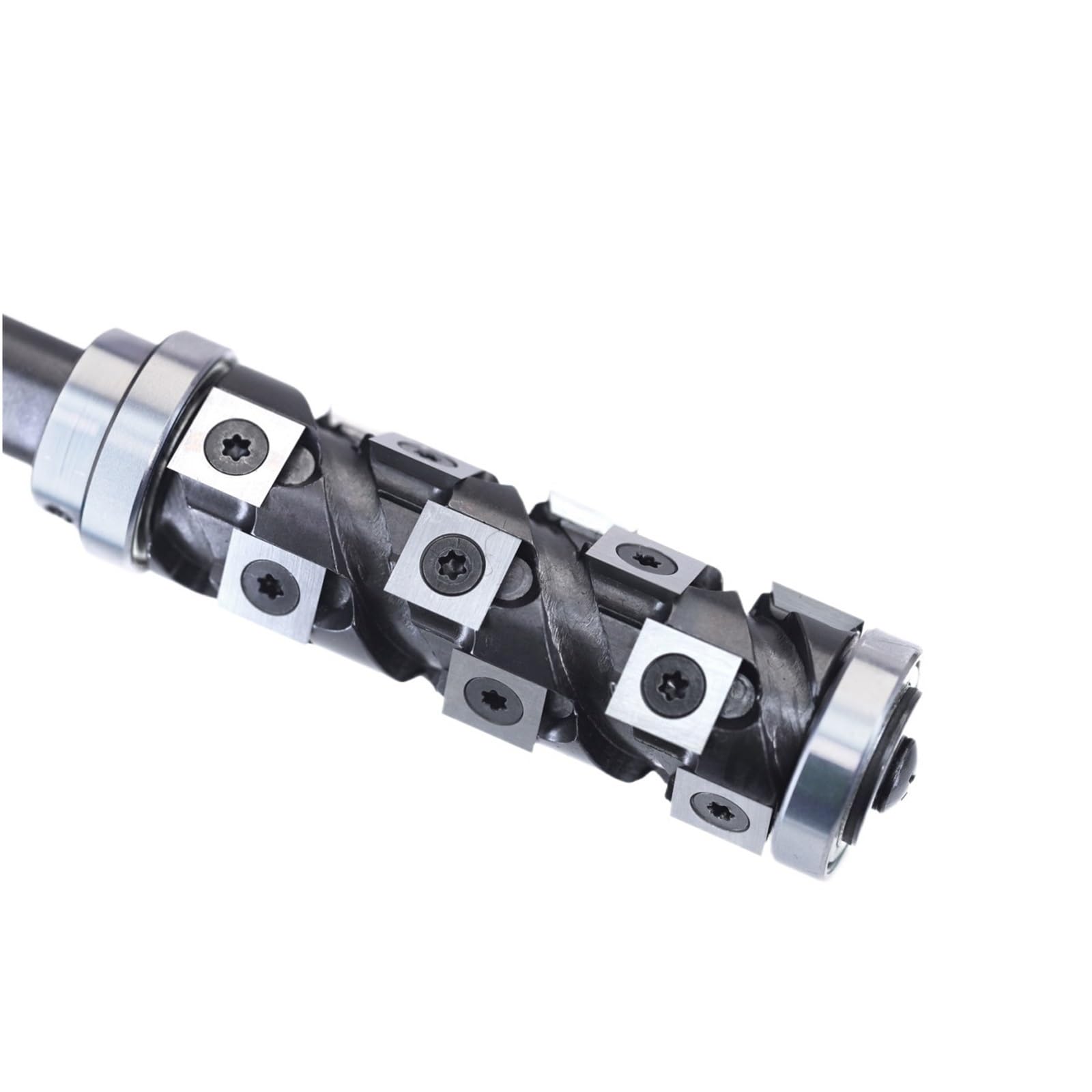 Frez spiralny, 16 mm, trzpień górny i dolny, podwójne łożysko, szablon do cięcia 80 mm, wkładka z twardego metalu (10 szt.)