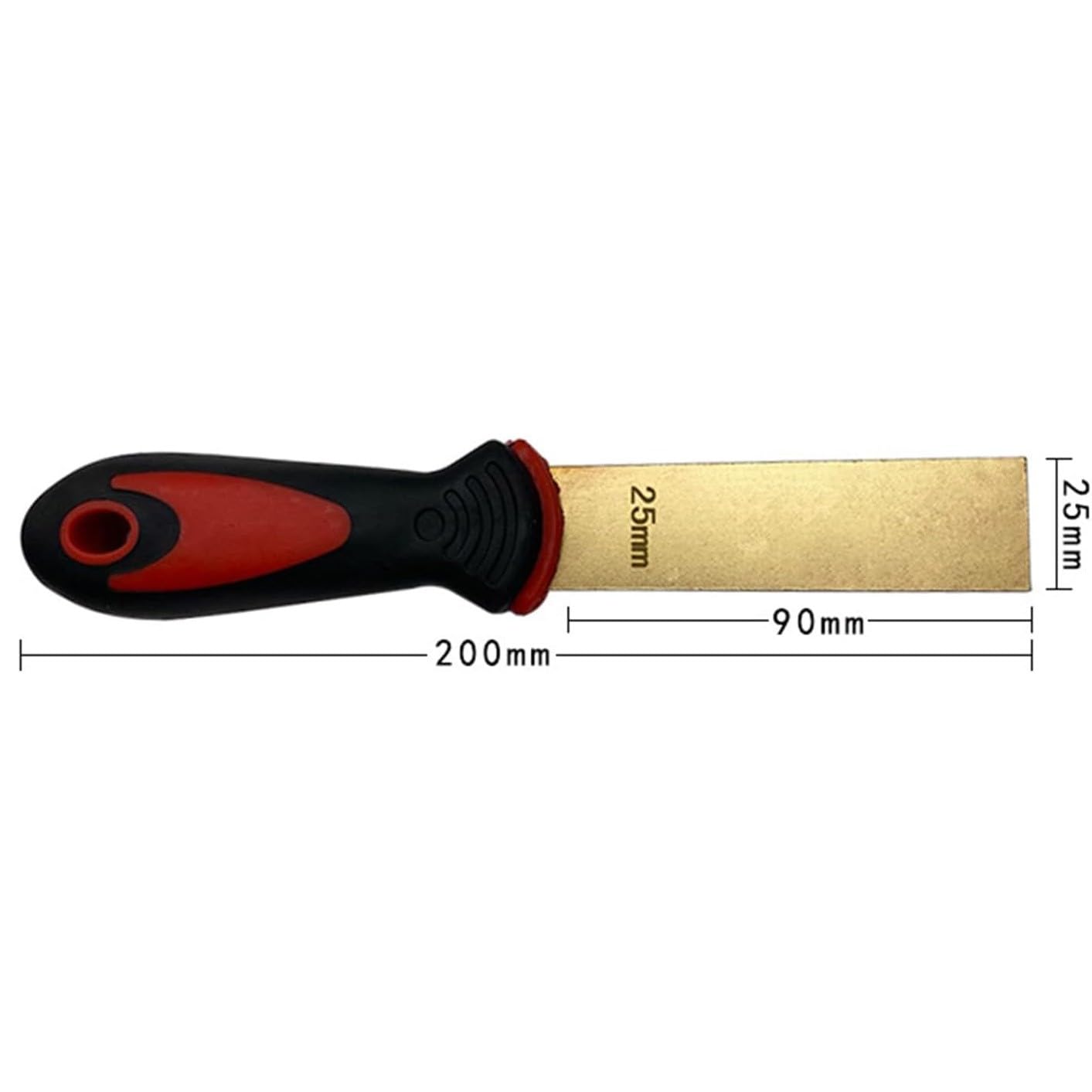 Espátula para masilla, raspador de pintura de 1,5 mm de grosor con mango de goma, versátil herramienta de raspado para paneles de yeso y papel tapiz para renovación del hogar y proyectos de bricolaje