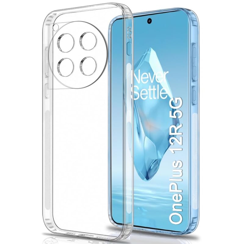 Image of Case Creation New Oneplus 12 Premium Imported 0.3mm Crystal Clear Totu Silicone Transparent Flexible Soft Corner Protection with TPU Slim Back Case Color Variation Cover for One Plus 12