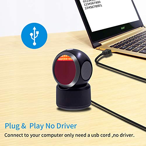 Symcode 2D Qr Hands-Free Barcode Scanner Omnidirectional Automatic Sensing Scanning Usb Barcode Reader Adjustable Screen Scanning Platform Scanner For Pos Pc Supermarket Bookstore thumb #3