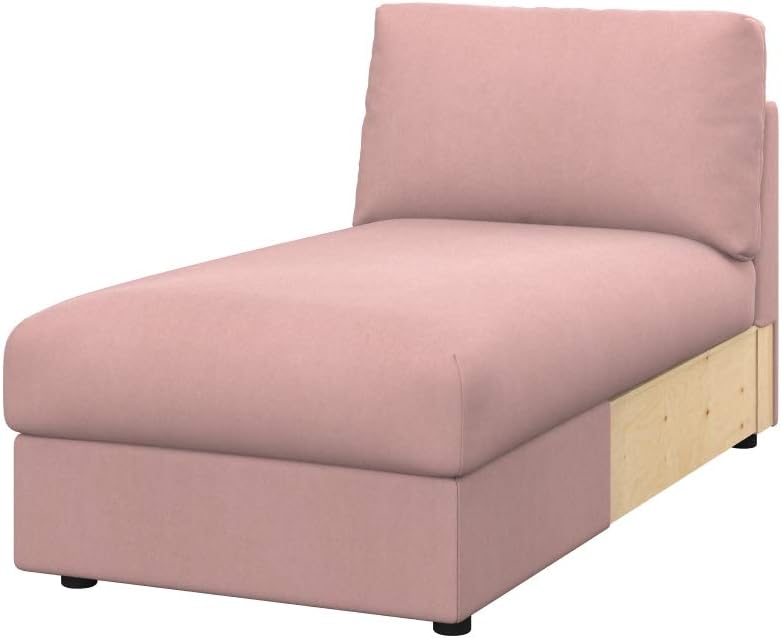 Soferia Replacement Compatible Cover for Vimle Chaise Longue, Fabric Eco Leather Creme