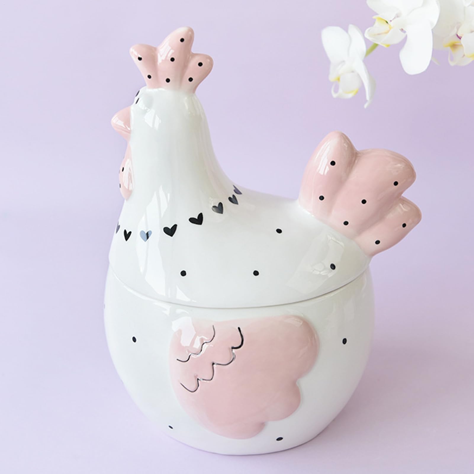 Ceramiczne Naczynie Z Pokrywką Duży Kurczak Box