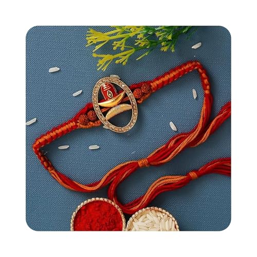 Image of eCraftIndia Multicolor Designer Rakhi for Brother | Raksha Bandhan Rakhi for Bhaiya Bhabhi Bhai Kids