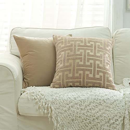Womhope WXJJ0555 Throw Pillow Covers Cases Chenille Jacquard Geometric Cushion Square Decoration Shell Pack Of 2 thumb #2