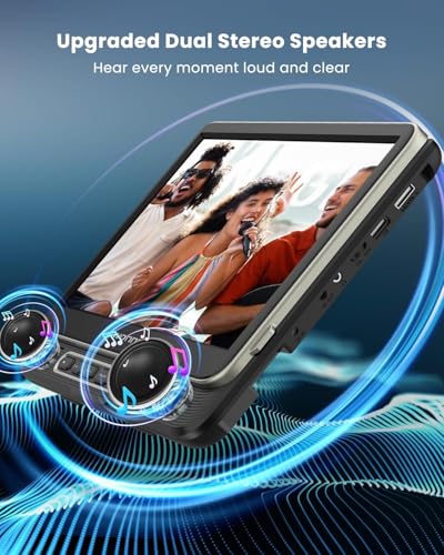 Car DVD Player, WONNIE 12" Portable DVD Player with Headrest Mount, Support 1080P/MP4 Video, HDMI Input/Output, AV Out, AC Adapter, Car Charger, USB Card Reader, Last Memory, All Regions - Image 6