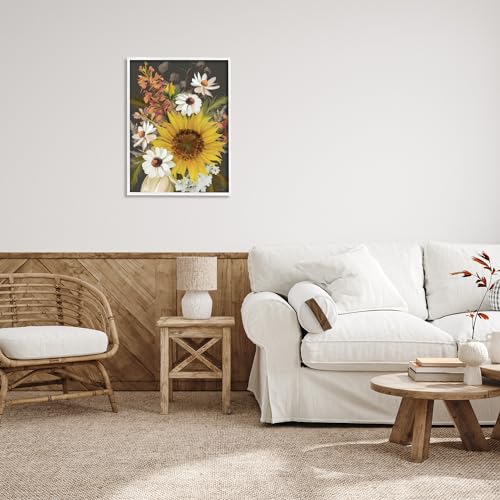 Image of 'Vintage Rural Florals'| Framed Giclee Art | Stupell Industries | White, 24 x 30 Inches, Easy to Hang and Sturdy, Made in USA, by House Fenway
