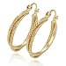 Juvel Jewelry Fashion Noble Style 14K Gold Plated Hoop Earrings 3 Circles Round Shape For Party