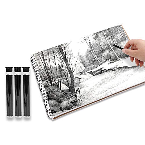 3 Pack 4.0mm Lead Refills for Drawing Mechanical Pencil Professional Artist Charcoal Lead Sketch Pencil Refills Soft Medium Hard Automatic Graphite Pencil Lead Refills for Drawing Sketching Writing