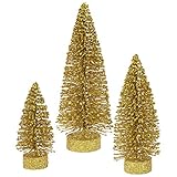 Vickerman 5'/7'/9' Gold Glitter Oval Artificial Christmas Tree, Unlit - Faux Christmas Tree Set - Seasonal Indoor Home Decor