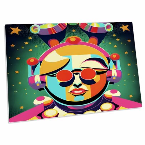 3dRose Cassie Peters Space Person Pop Art Desk Pad miniatura 1