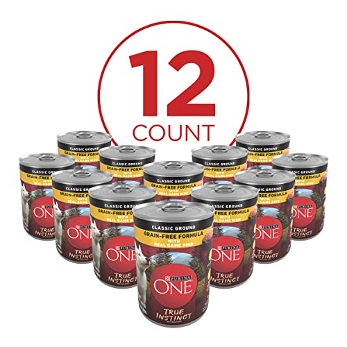 Image of Purina ONE Classic Ground Natural Grain Free Wet Dog Food, True Instinct With Real Gamebird - 13 oz. Can