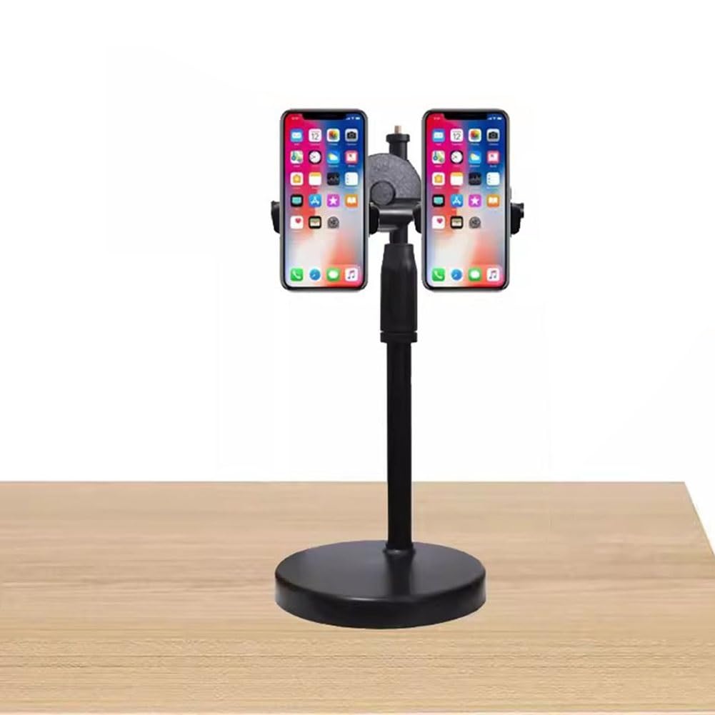 exproyzk Supporto per Telefono Cellulare da Tavolo Supporto per Il Posizionamento di più telefoni cellulari Supporto specializzato per riprese Video e trasmissioni in Diretta(2)