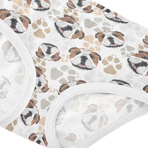 Girls' Underwear English Bulldog Dog Cotton Stretch Comfort Toddler Panties4