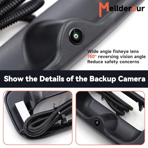Image of Tailgate Handle Backup Camera Compatible with Chevy Silverado GMC Sierra 1500 2500 3500 HD Classic 1999-2007 Tailgate Reversing Rear View Back Up Camera RCA Plug.Replace#15228539, GM1915105, GM1916102