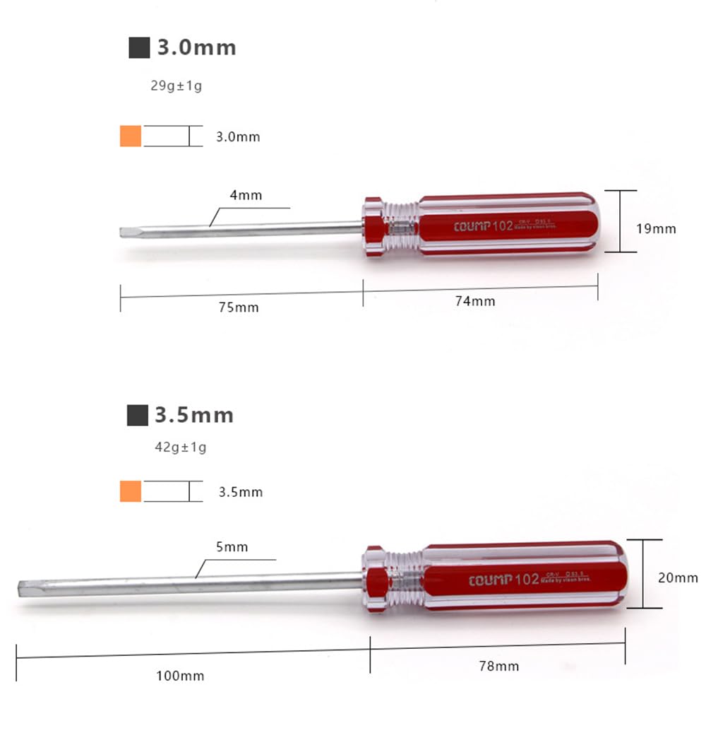 Square Head Screwdriver Set 4 Sizes, 4 Pieces Square Screwdriver Tool Kits Magnetic Tips SQ0 (2.0 mm) SQ1 (2.5 mm) SQ2 (3.0 mm) SQ3 (3.5 mm)