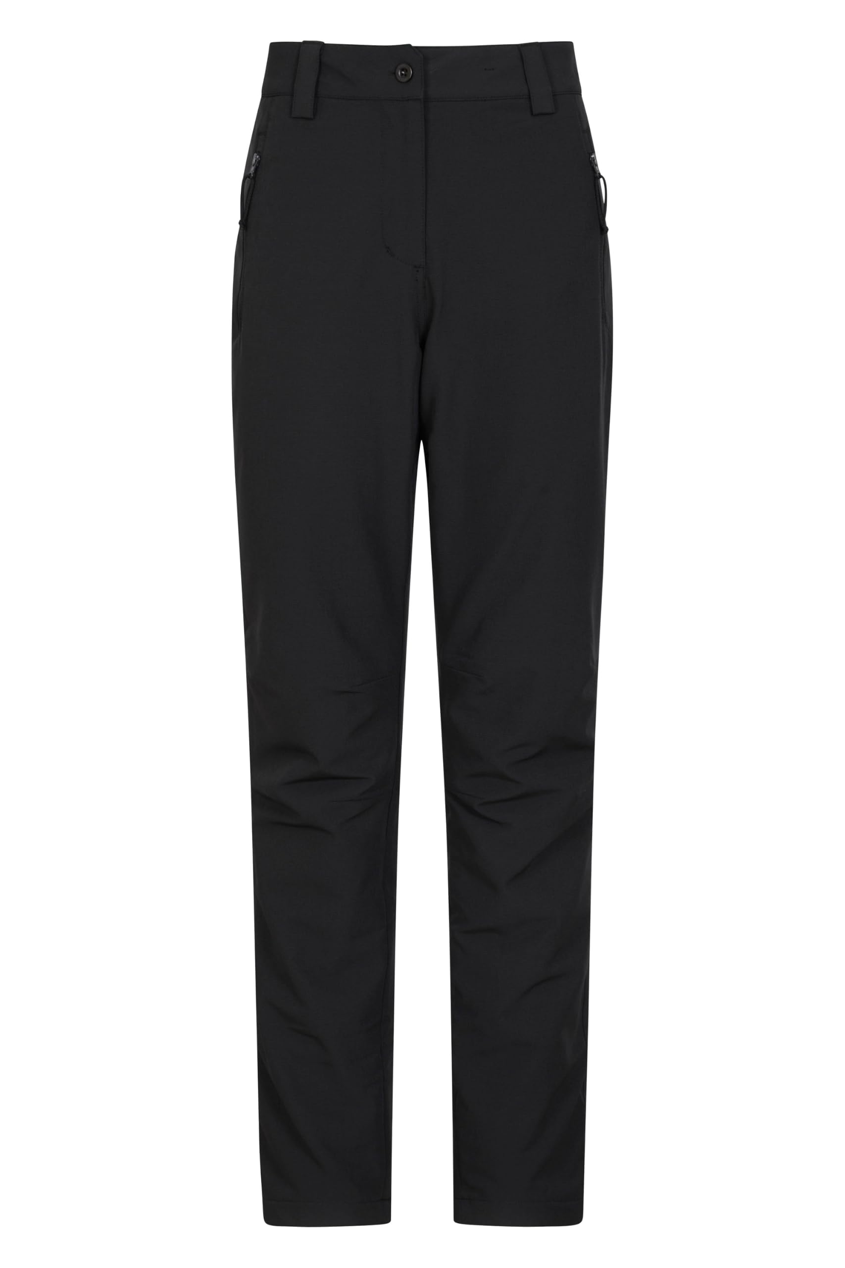 Mountain Warehouse Women's Black (Short) Arctic Thermal Trousers - Fleece Lined Pants, Stretch, Many Pockets, Cosy Bottoms, Warm - For Walking, Camping, Hiking 12