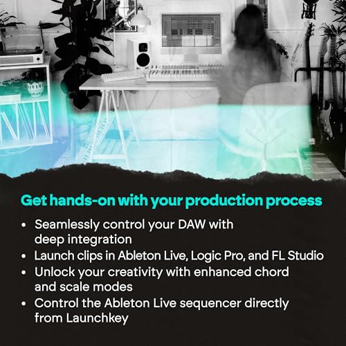 Image of Novation Launchkey 61 MK4 White - 61 Semi-Weighted Key, MIDI Keyboard Controller - DAW Integration. Chords & Scales, Drum Pads, Arp, & Music Creation Software