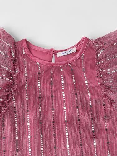 Image of Nautinati Baby Girls Fit & Flare Colourful Party Frock with Mesh & Sequins | Age 0-3 Years