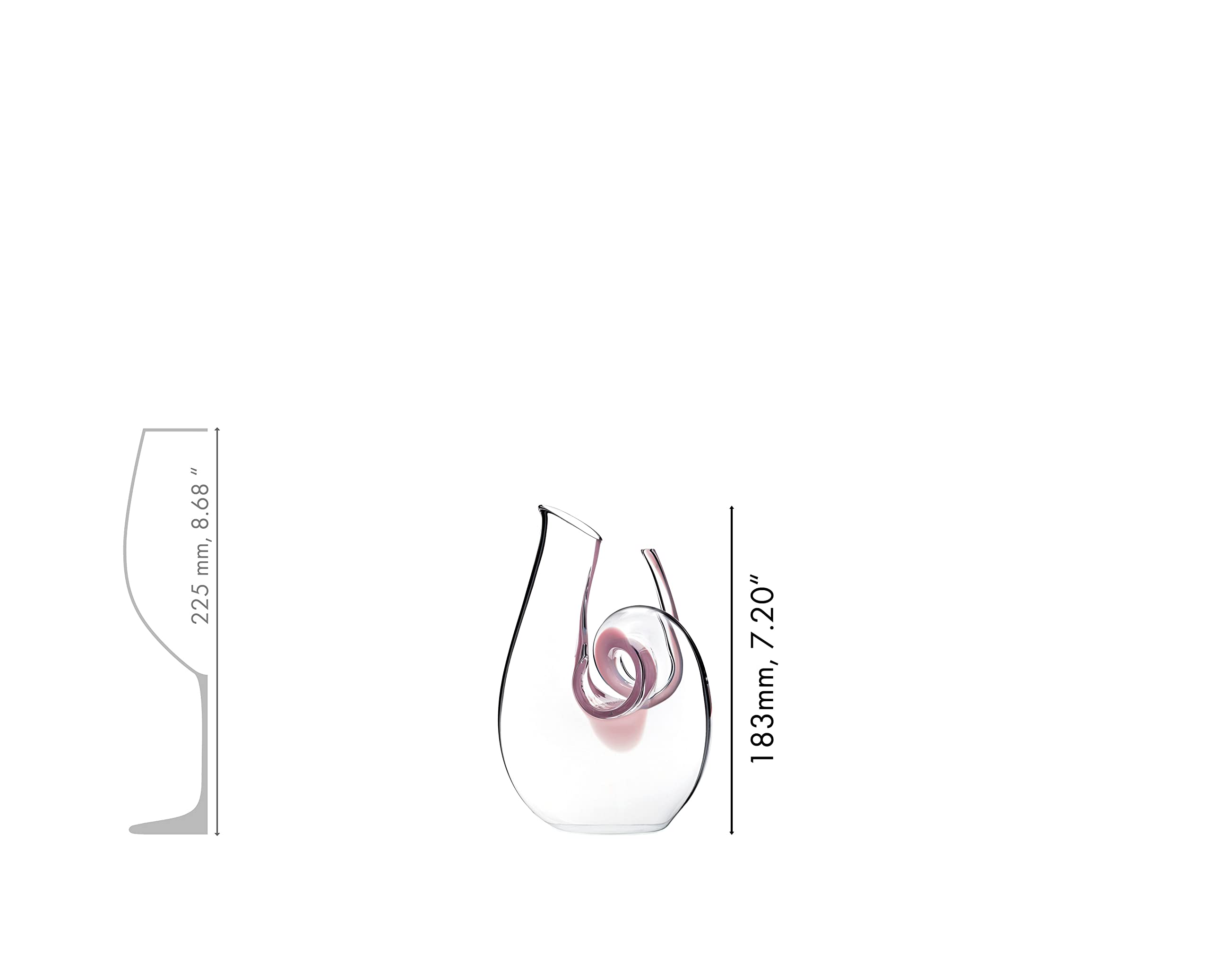 Amazon | Riedel Curly Mini Pink Cyrstaline 24オンス デカンタ