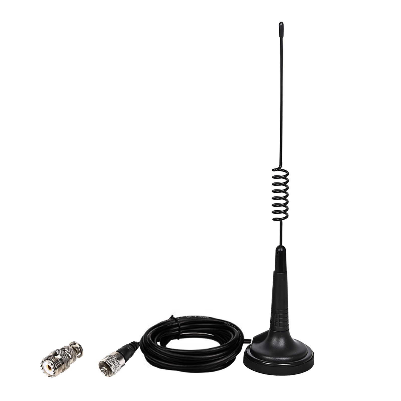 27MHz CB Radio Antenna 13inch with BNC Adaptor and Magnetic Mount for President Midland Cobra Uniden Anytone Truck Radios