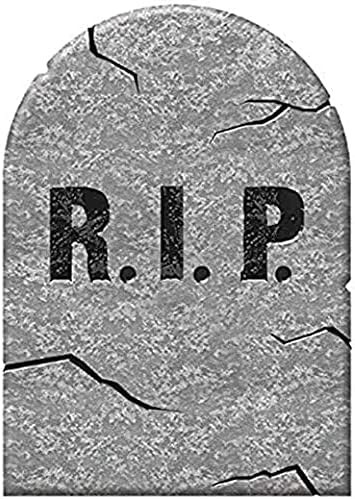 Amazon Com Amscan Halloween Small Rip Tombstone 1ct Grey 12 X 8 X 3 4 Toys Games