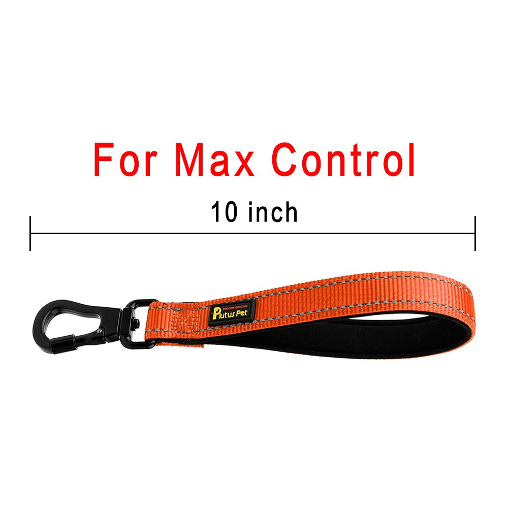 Correa corta para perro PLUTUS PET, mango acolchado de nailon, fuerte tráfico para mascotas con mosquetón, perfecto para perros grandes o medianos.