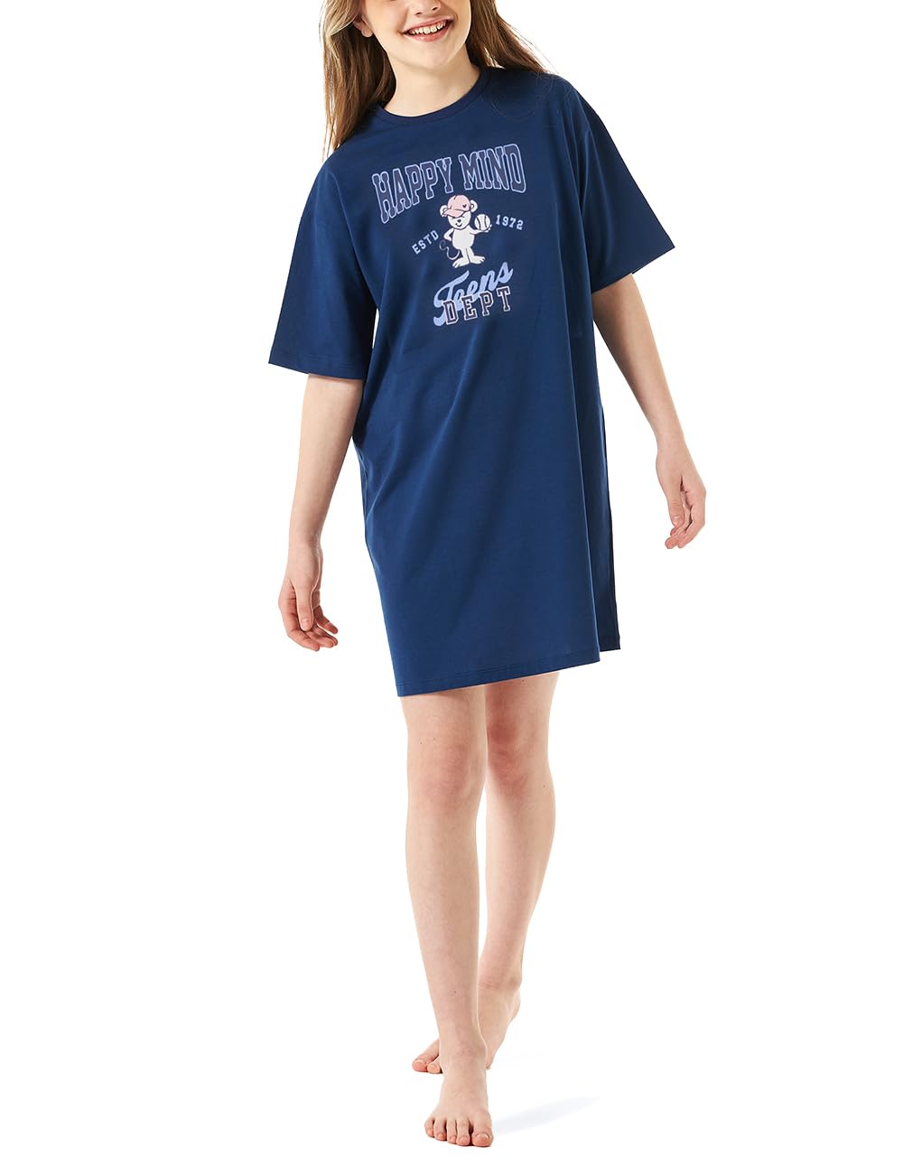 Schiesser Chemise de Nuit - 100% Coton Bio - Taille 140 À 176 Chemise de Nuit Fille (Lot de 1)