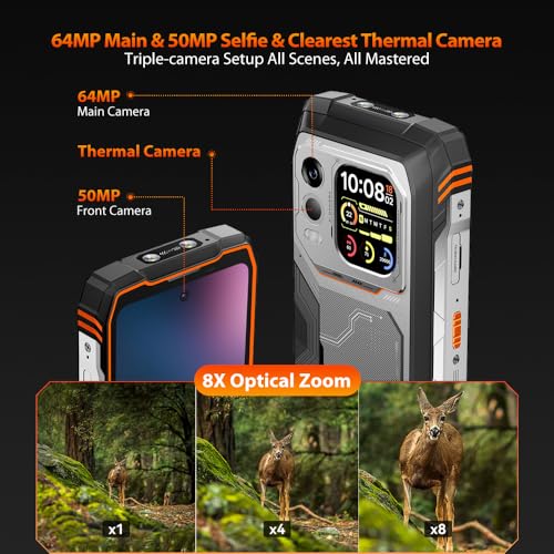 Blackview Xplore 1 Pro Wärmebildkamera Outdoor Handy ohne Vertrag Android 15, 36GB+256GB/2TB 20000mAh Smartphone Gemini AI, 6,78"FHD+, 64MP+50MP, Outdoor Smartphone Wasserdicht IP68,NFC/OTG/FM,Schwarz – Bild 8