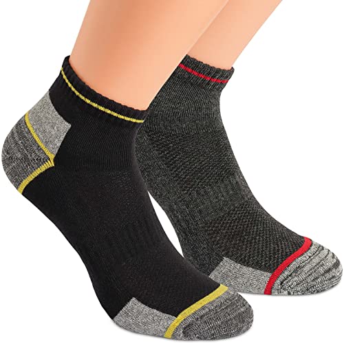 alber's 10 Paires WORK MINI Chaussettes de Travail Courtes Homme, Coton Éponge Doux, Résistant et Respirant | Taille 42-45 Cover