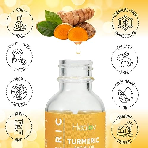 Turmeric Serum for Face & Body - All Natural Turmeric Skin Brightening Serum for Dark Spots - Turmer