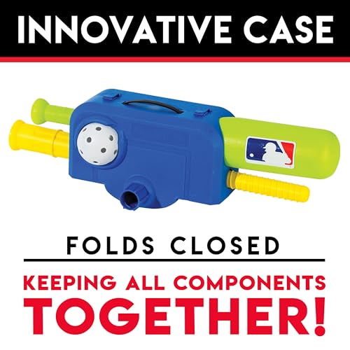 Franklin Sports MLB Kids Baseball Batting Tee Set - Jumbo Plastic Bat, Ball - Adjustable + Portable Tee for Youth + Toddlers - Fold Away Tee - Thumbnail 5
