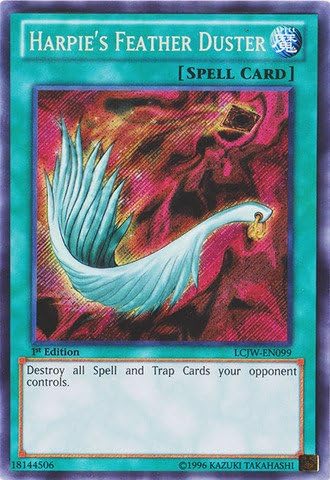 YU-GI-OH! - Harpie's Feather Duster (LCJW-EN099) - Legendary Collection 4: Joey's World - 1st Edition - Secret Rare